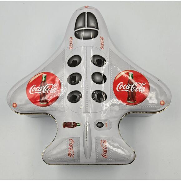 Vintage Coca-Cola Airplane Tin Canister by the Tin Box Company - Picture 11 of 16